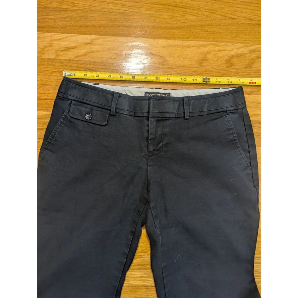 Banana Republic Black Ryan Fit Chino Pants Size 4 Short - Picture 4 of 9